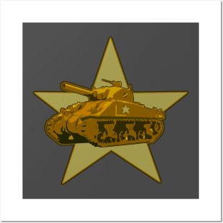 Desert Sherman Tank Posters and Art